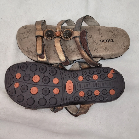 Preowned Pewter TAOS Prize 3 Sandals Size - Picture 2 of 15
